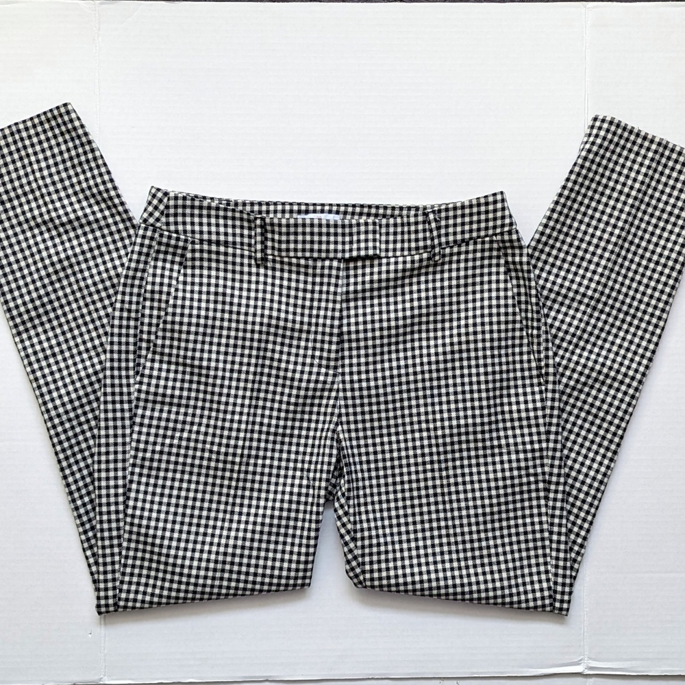 Motivi Gingham Cropped Ankle Pants